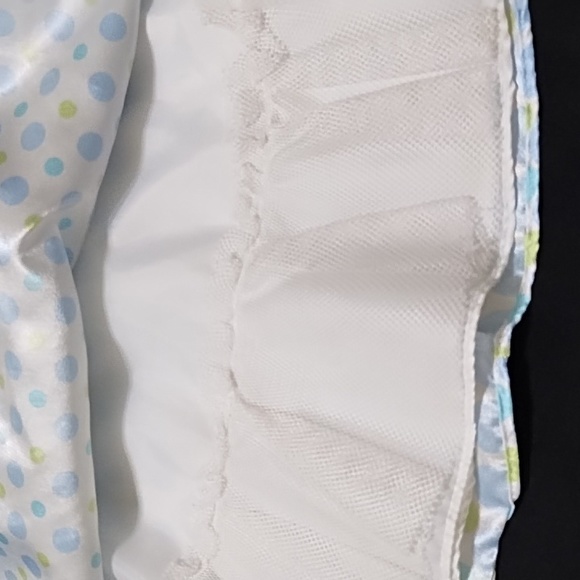 White dressy dress with light blue and green spots. 18 month - Picture 4 of 6